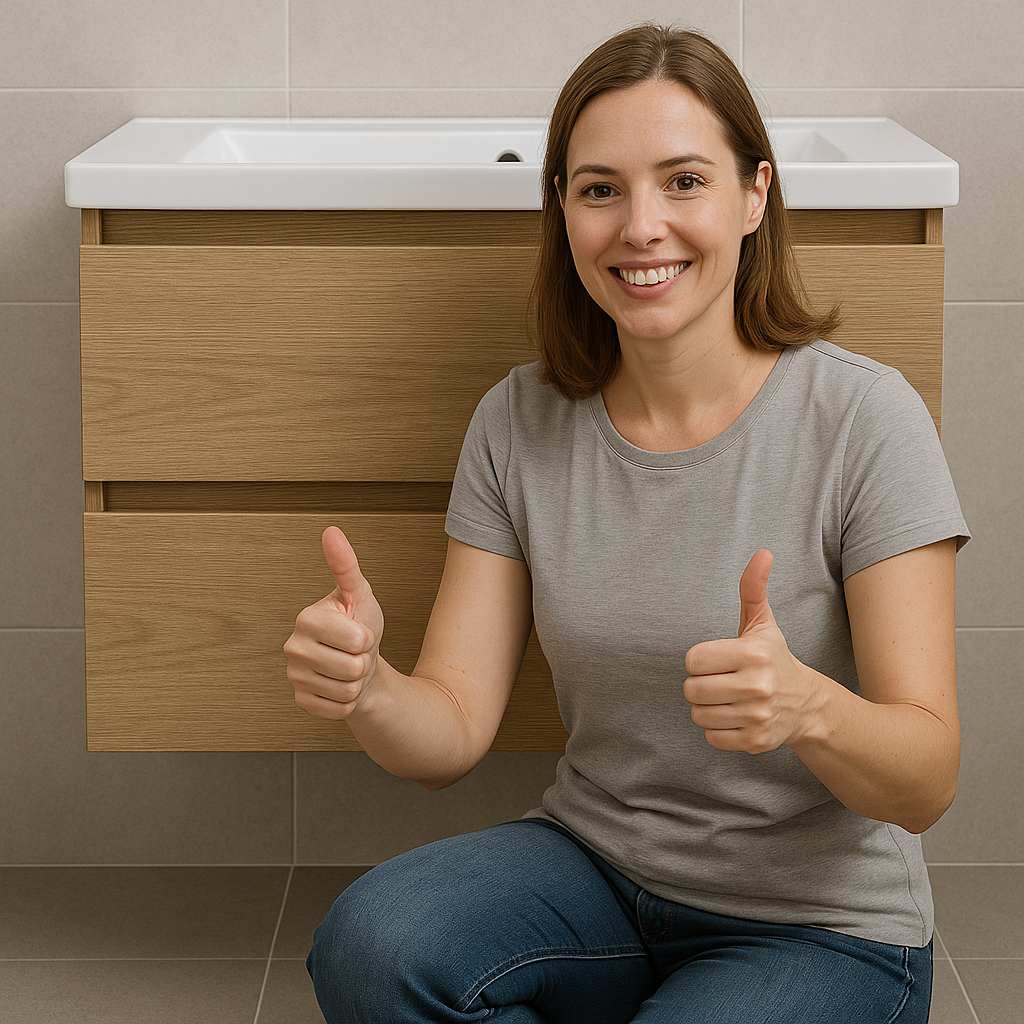 Koupelnová skříňka dodávaná smontovaná – připravená k instalaci